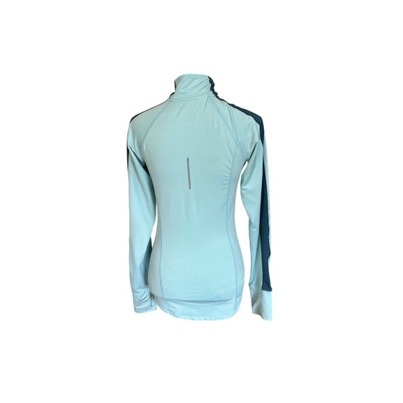 Nike Pro Dri-fFt Half Zip Blue Pullover Sweatshirt XS thumb hole Activewear - Picture 3 of 8